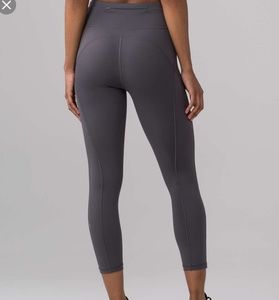 Lululemon Final Lap Crop Dark Carbon